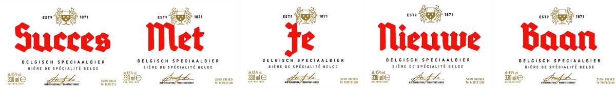 Duvel Bier etiketten 'Succes met je nieuwe baan' (5 stuks) - Waterafstotende Vinyl bier stickers