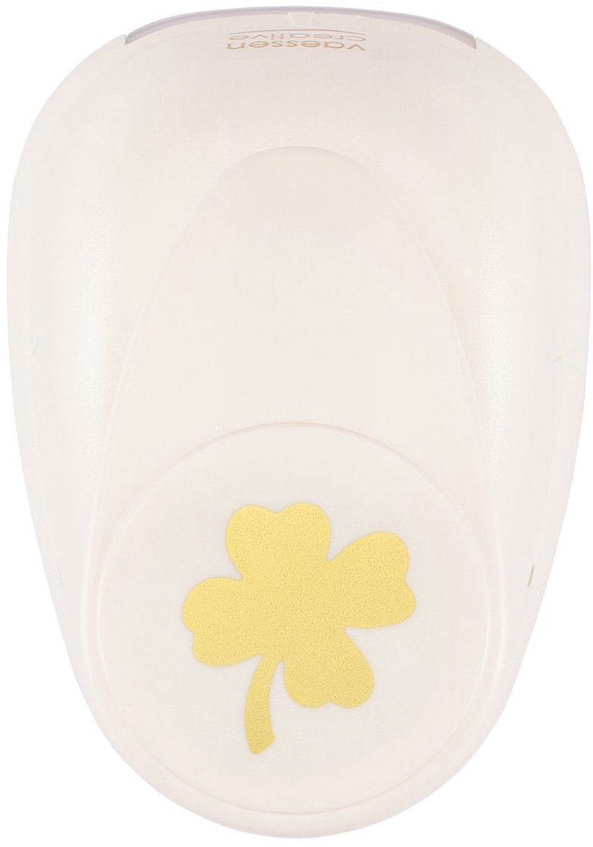 Vaessen Creative Pons - Figuurpons - Klavertje Vier - 3,6 x 3,3 cm