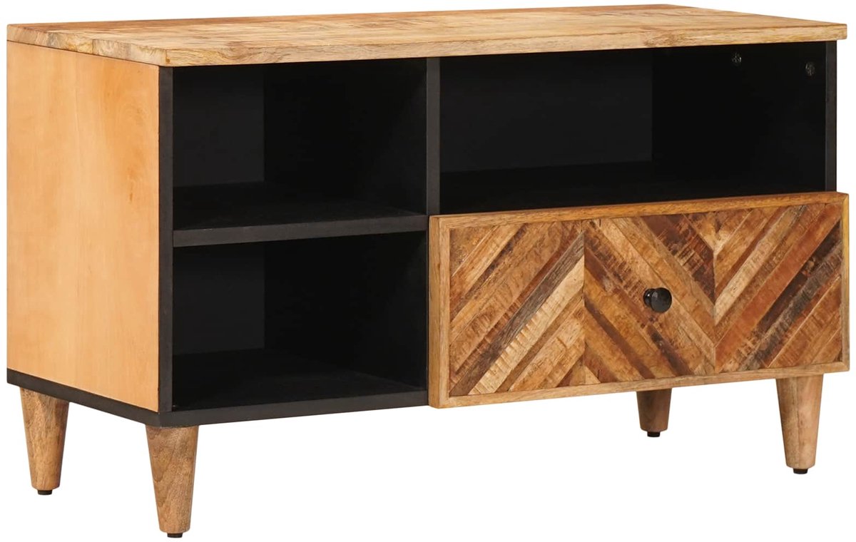 vidaXL - Opbergkasten - Bruin - 80 - x - 33,5 - x - 46 - cm - Massief - Mango - Hout