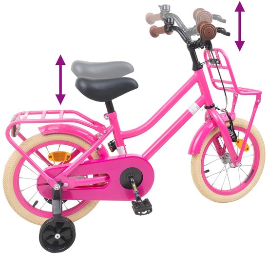 vidaXL - Kinderfiets - 12 - Inch - voor - 2-4 - jaar - oud - Donkerroze van VidaXL — afbeelding 4