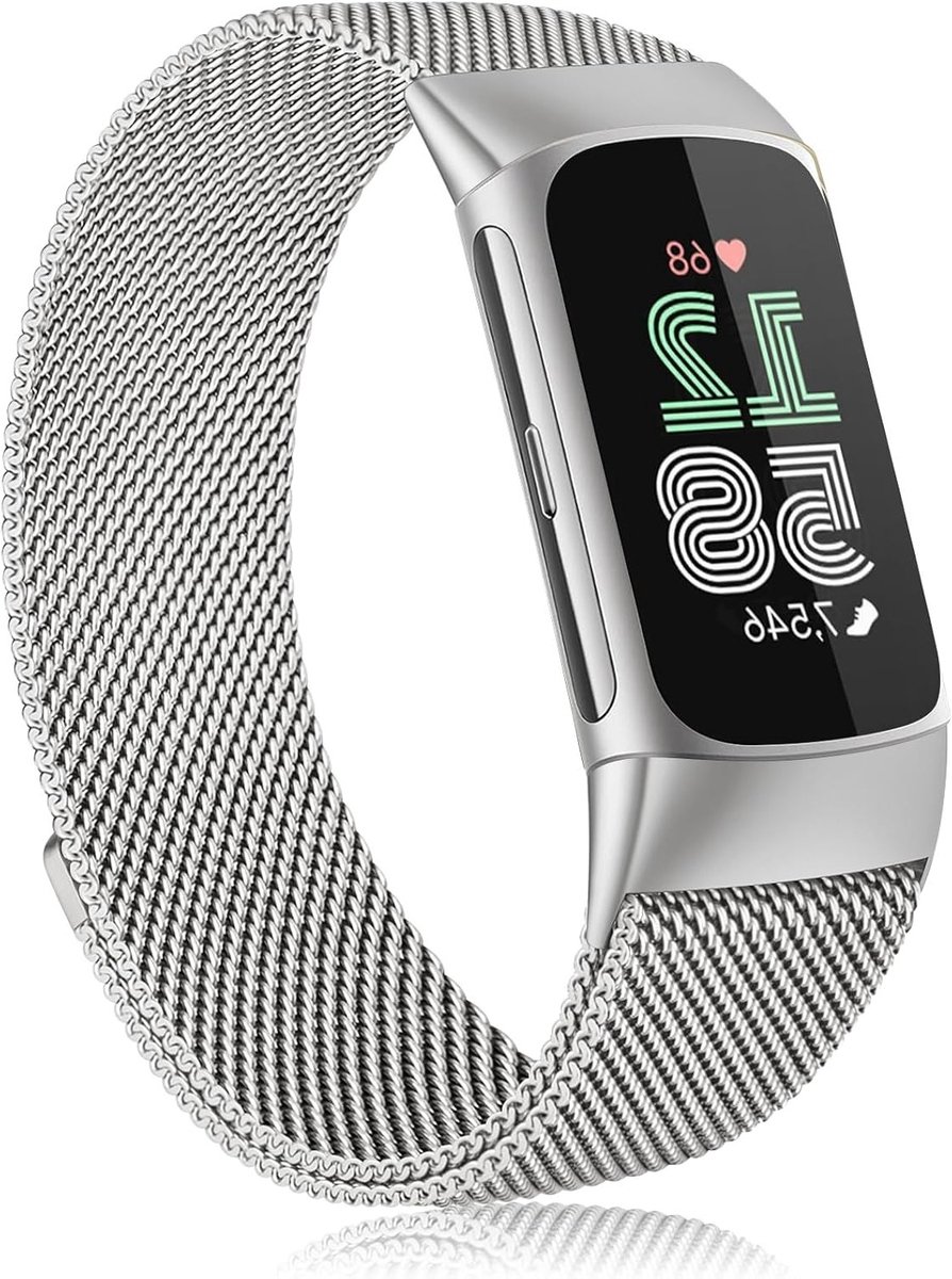 Stainless Steel Mesh Armband voor Fitbit Charge 6, Verstelbare Vervangbare Polsband voor Mannen en Vrouwen, Duurzaam en Stijlvol Design