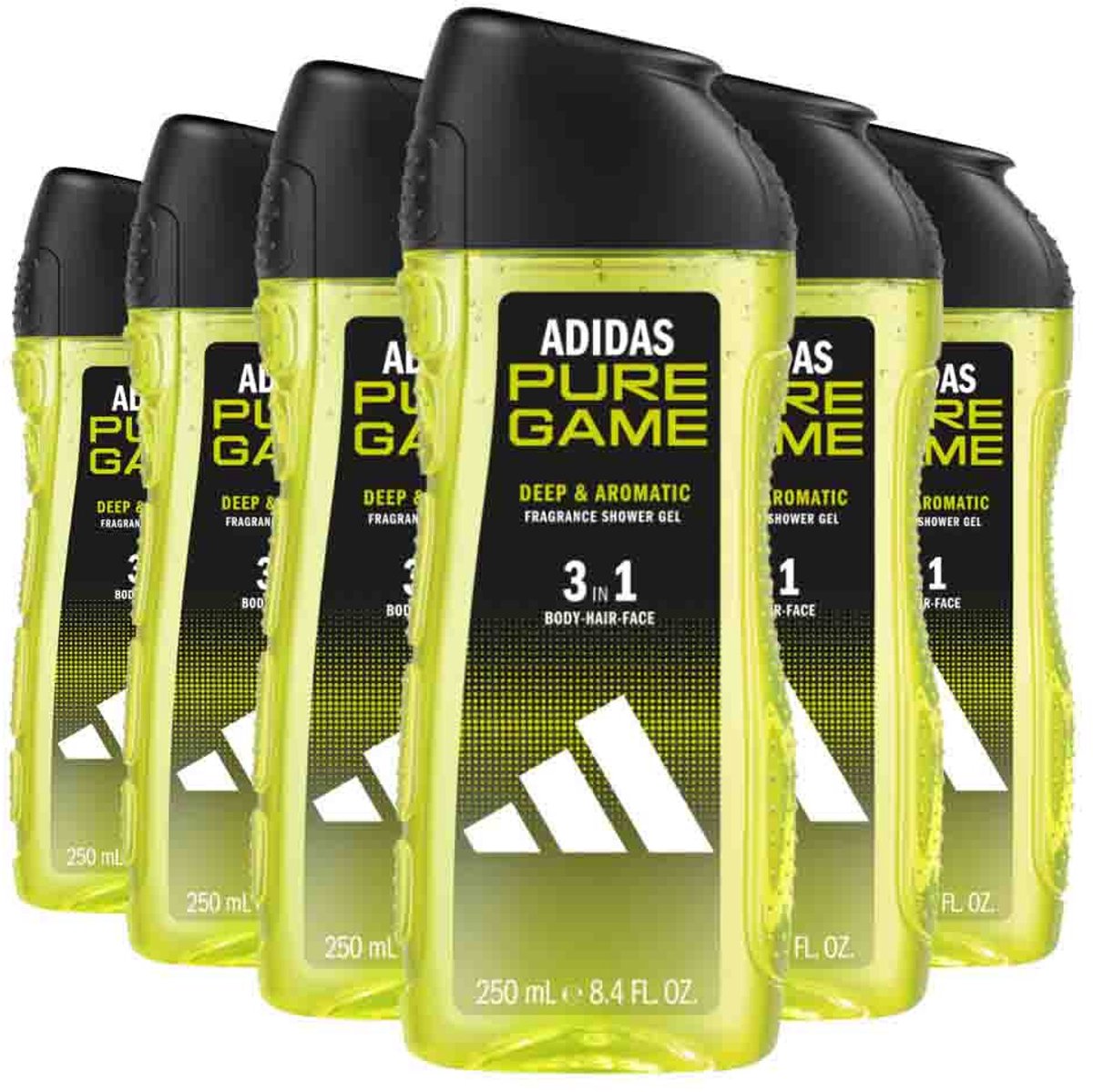 Adidas - Shower Gel Pure Game - 6 x 250 ml - Voordeelverpakking