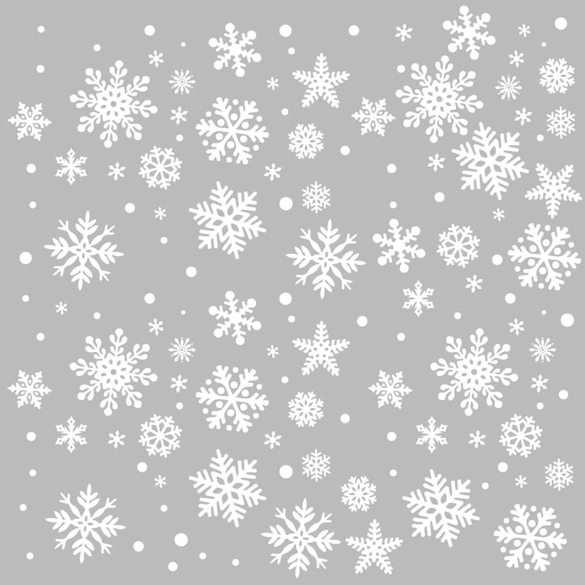 Allecto - Witte Sneeuwvlok Muursticker - Pentagram Vorm - Verwijderbaar - Winter Decoratie - Slaapkamer en Kinderkamer - 38 x 3 x 3 cm