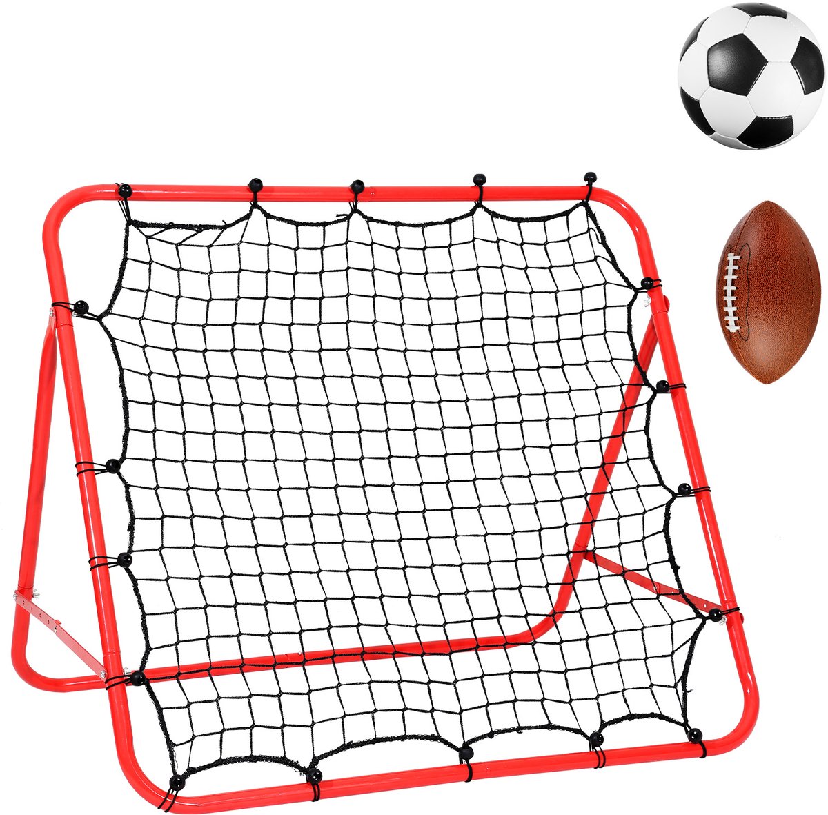 Voetbal Rebounder Inklapbaar voor Training | Verstelbaar Terugslag Net