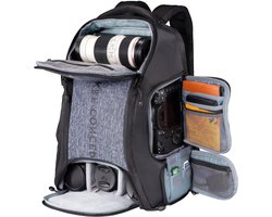 Ruime Camera Rugzak van 25L met Regenhoes en Compartment voor 15.6 Inch Laptop, Geschikt voor Fotografie en Drones