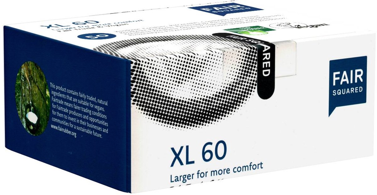 Fair Squared XL 60mm eco fair trade 50 condooms
