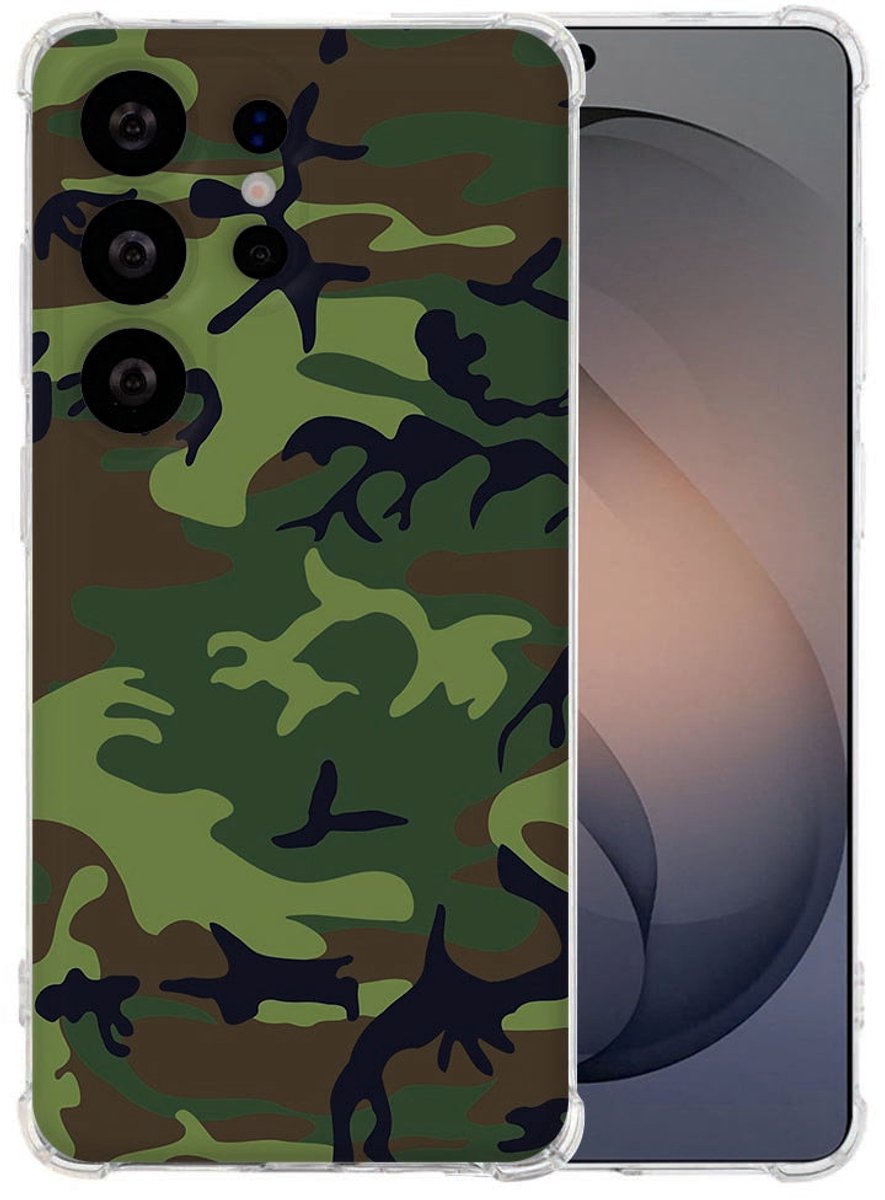 Samsung Galaxy S26 Ultra TPU Back Cover Army Dark Valbestendig