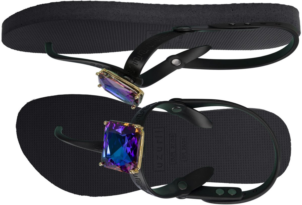 Uzurii | Teenslippers | Dames | Zwart | Maat 37/38