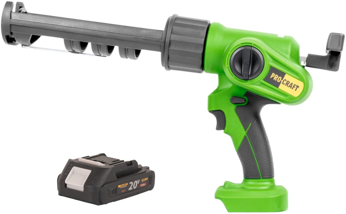Procraft PC20bb accu-cartridgepistool 20 V 2000 N 280 - 310 ml + 1x accu 2,0 Ah - zonder oplader