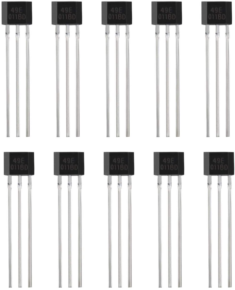 Allecto - 10x Hall Effect Sensoren - Gevoelige Schakelsensoren - 3 Pins - Zilver en Zwart - Voor Elektrische Voertuigen - Model 49E, OH49E, S49E, S...
