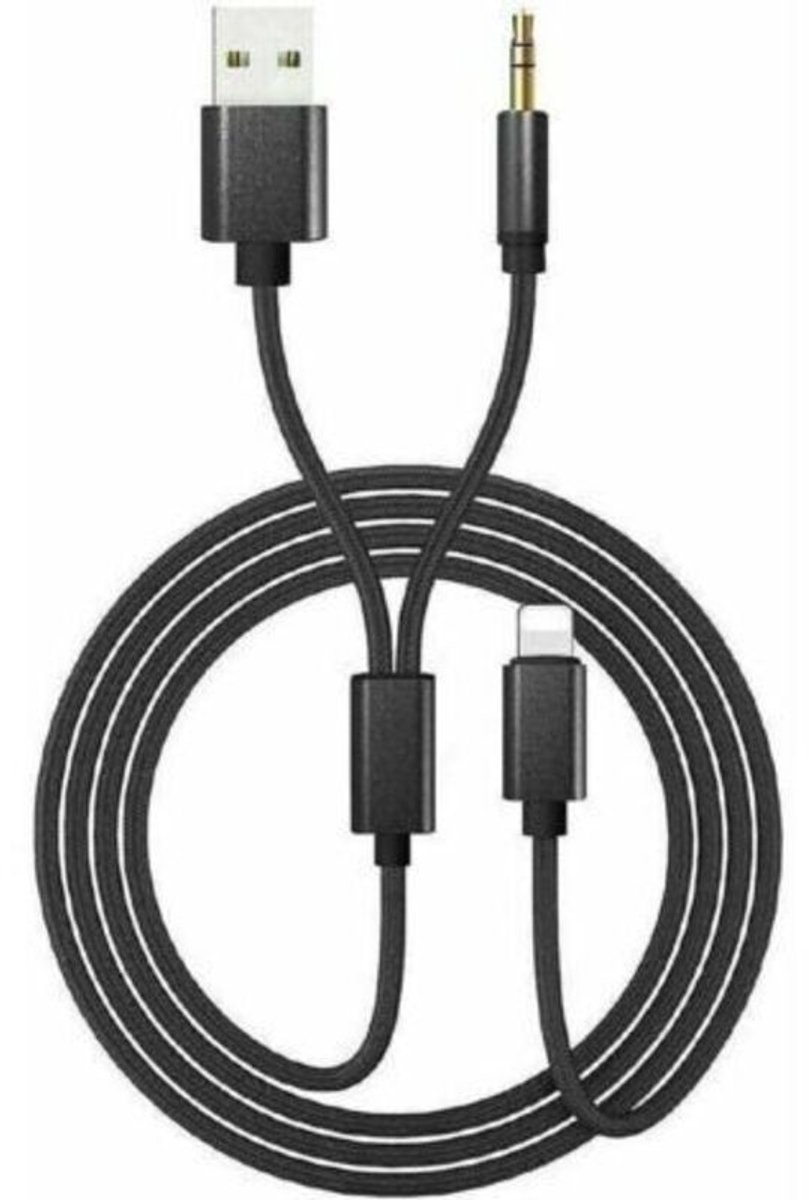 geschikt voor BMW en Mini iPod iPhone 6 7 8 X XS XR audio-interface USB-kabel AUX-adapterkabel en adapter voor CCTV-bewakingssystemen