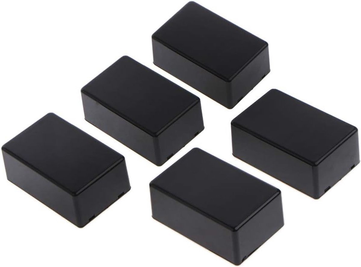 DIY Elektronische Projectdoos - 5 Stuks Plastic Instrumentenbehuizing 70x45x30mm - Zwart, Ideaal voor Hobbyprojecten en Componenten