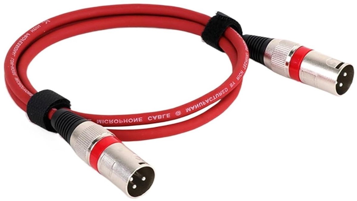 Microfoon Kabel - XLR Audio - Muziek Opnemen - Ruisonderdrukking - 15 Meter - Rood