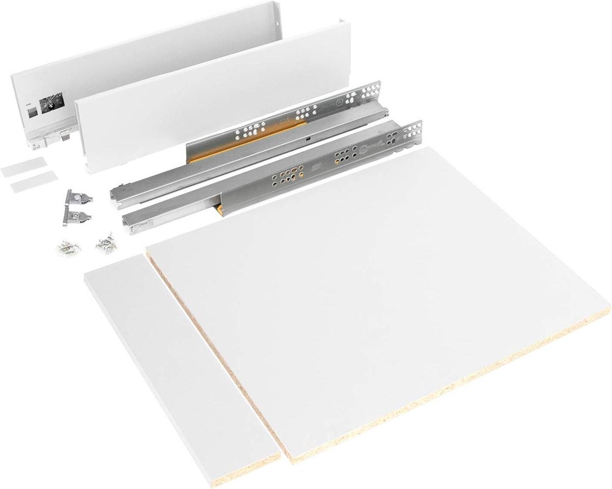 Ladegeleiders Set - Keuken Lade - Kast Organisatie - Zacht Sluitend - 600 mm Module - Wit