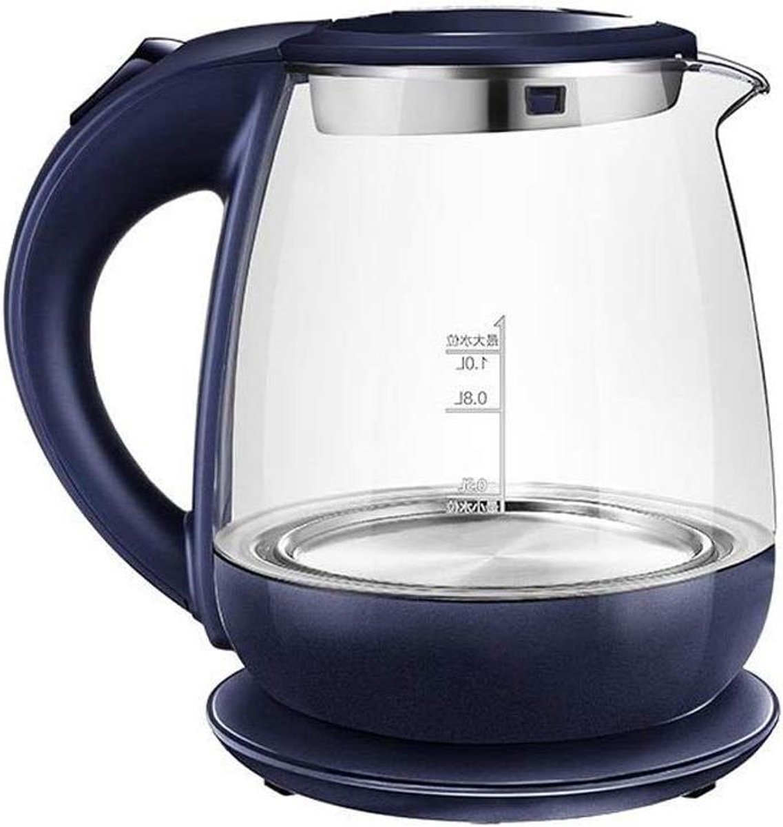 Waterkoker Theepot Elektrisch Snel Water Koken BPA-vrij Glas 15 Liter Donkerblauw