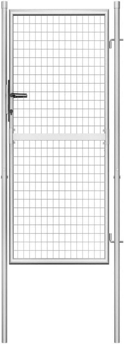 Tuinpoort Staal - Hekwerk Poort - Tuin Afsluiten - Roestbestendig Verzinkt - 105x225cm - Z