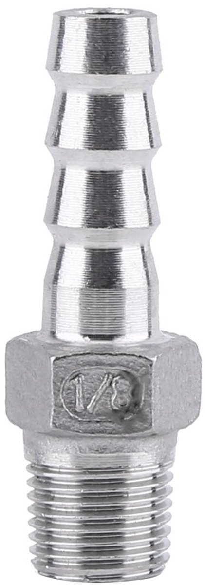 Dailygoods - Dailygoody - RVS Slangaansluitingen - Duurzaam en Roestvrij Staal - Voor Water- en Luchtverbindingen - 1/8 inch BSP - Lange Levensduur - Geschikt voor