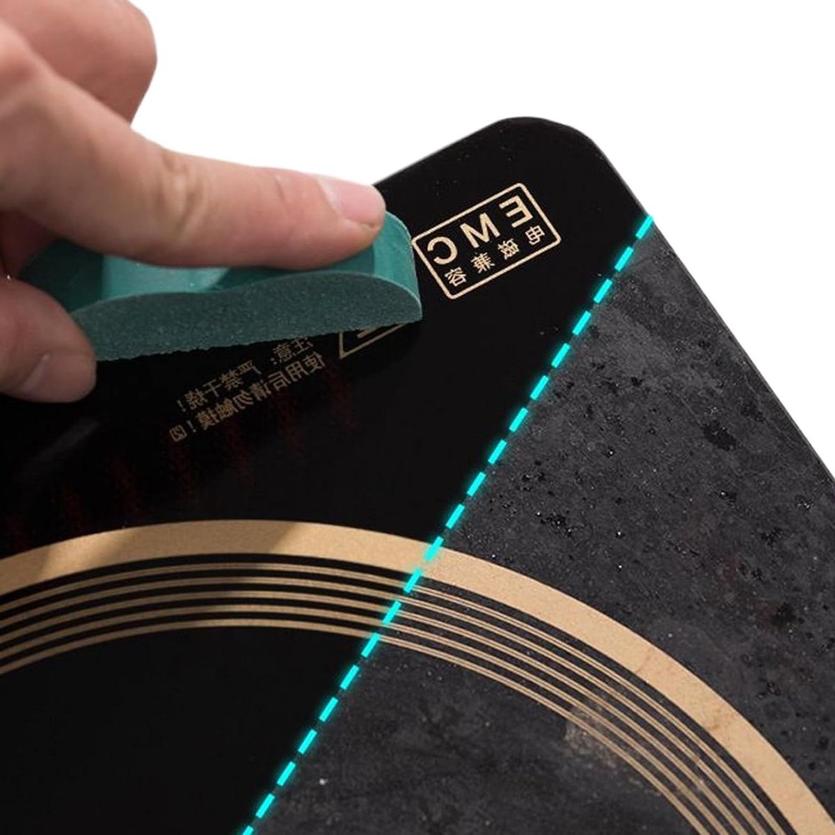 Roestvrijstaal Reiniger - Krasverwijderaar - Oppervlakken Opfrissen - Flexibel Rubber - 65 cm - Grijs