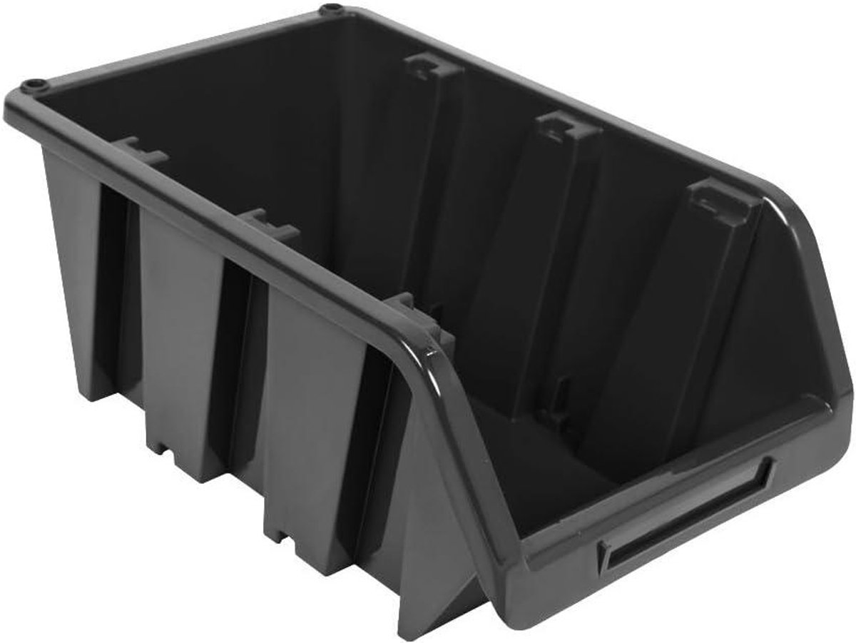 S kleine zwarte plastic opbergbak IN-Box, maat 2