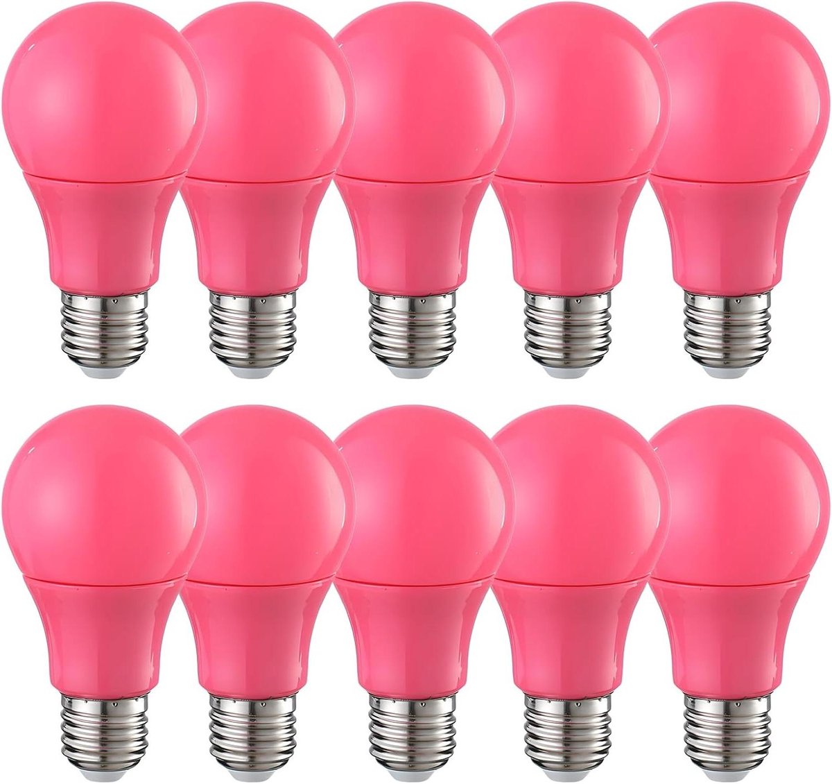Decoratieve LED Lampen - Kleurrijke Verlichting - Feestelijke Sfeer - Energiezuinig Ontwerp - 10 Stuks - Roze
