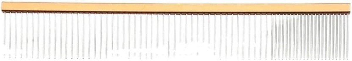 Houten Kam - Tandenkam Dubbel - Haar Ontwarren - Dunne Dichte Tanden - 240 mm Lengte - Oranje