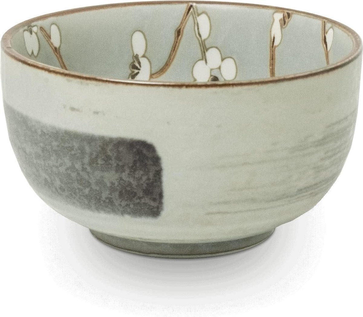 Matchakom - Theekom Kom - Thee Ceremonie - Handgeschilderd Design - 13 cm Diameter - Lichtgroen