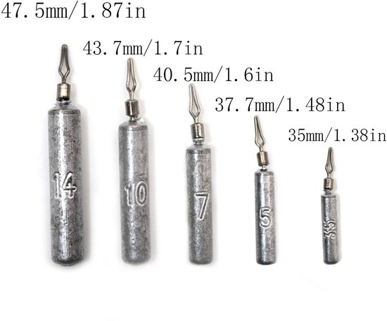 Allecto - Visserij Sinker Dropshot Set - Perfect voor Drop Shot Vissen - Compact en Lichtgewicht - Inclusief Visserij Doos - Geschikt voor zowel be... van Merkloos — afbeelding 2