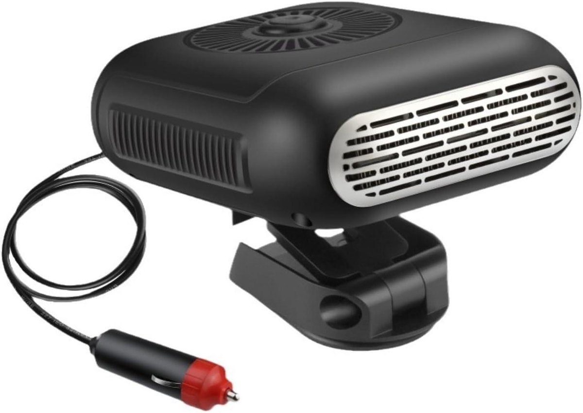 Auto Verwarming - Draagbare Kachel - Voorruit Ontdooien - 2-in-1 Functie - 12V - Zwart