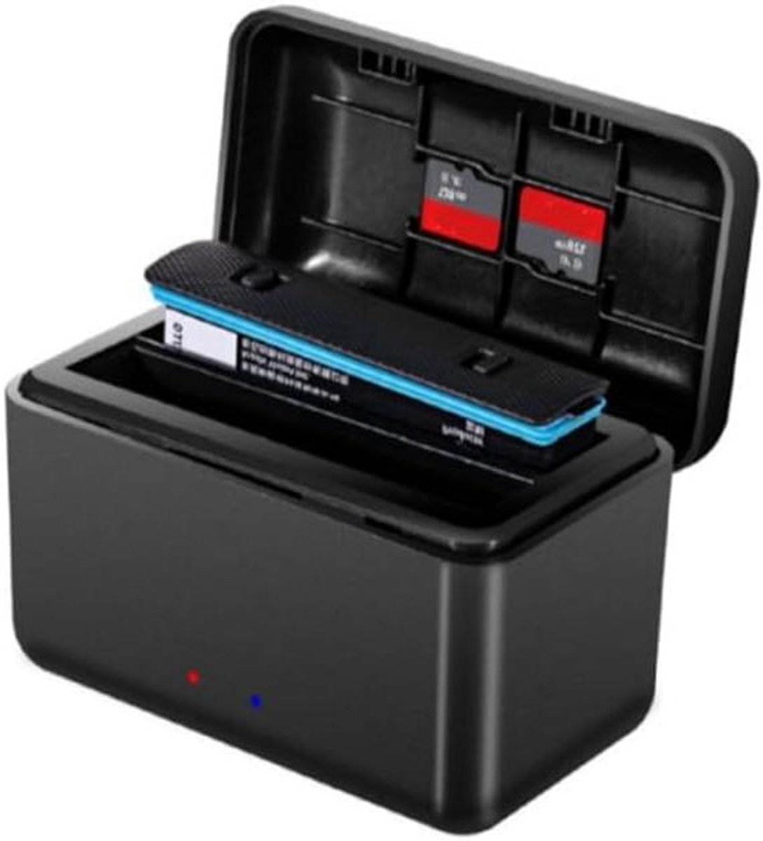 Batterijlader Hub - Camera Oplader - Camera Accu Laden - Dubbele Oplaad Sleuven - 7 x 4 x 5 cm