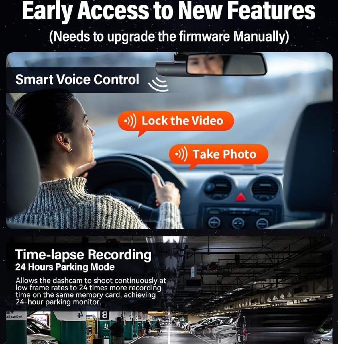 4K Dashcam - Auto Camera - Veilig Rijden - Ingebouwde Wifi - 170 graden - Zwart – foto 3