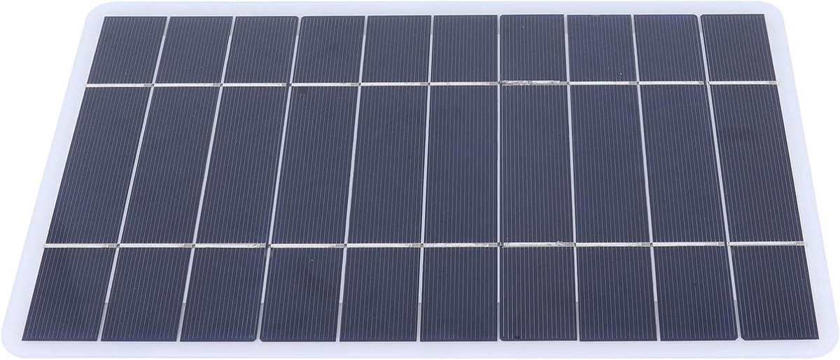Zonnepaneel Oplader - Draagbare Energie - Mobiel Laden - Hoge Conversie Efficiëntie - 8 Watt - Zwart