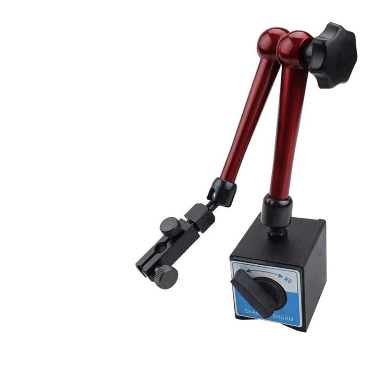 Meetklok met houder - Precisie indicator - Precisie metingen - Zwaluwstaart bevestiging - 0-0.8 mm bereik - Geel