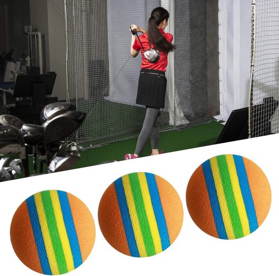 Golf Foam Ballen - Oefenballen - Indoor Oefenen - Lichtgewicht Slijtvast - 50 Stuks - Gestreepte Kleuren van GOLF — afbeelding 2