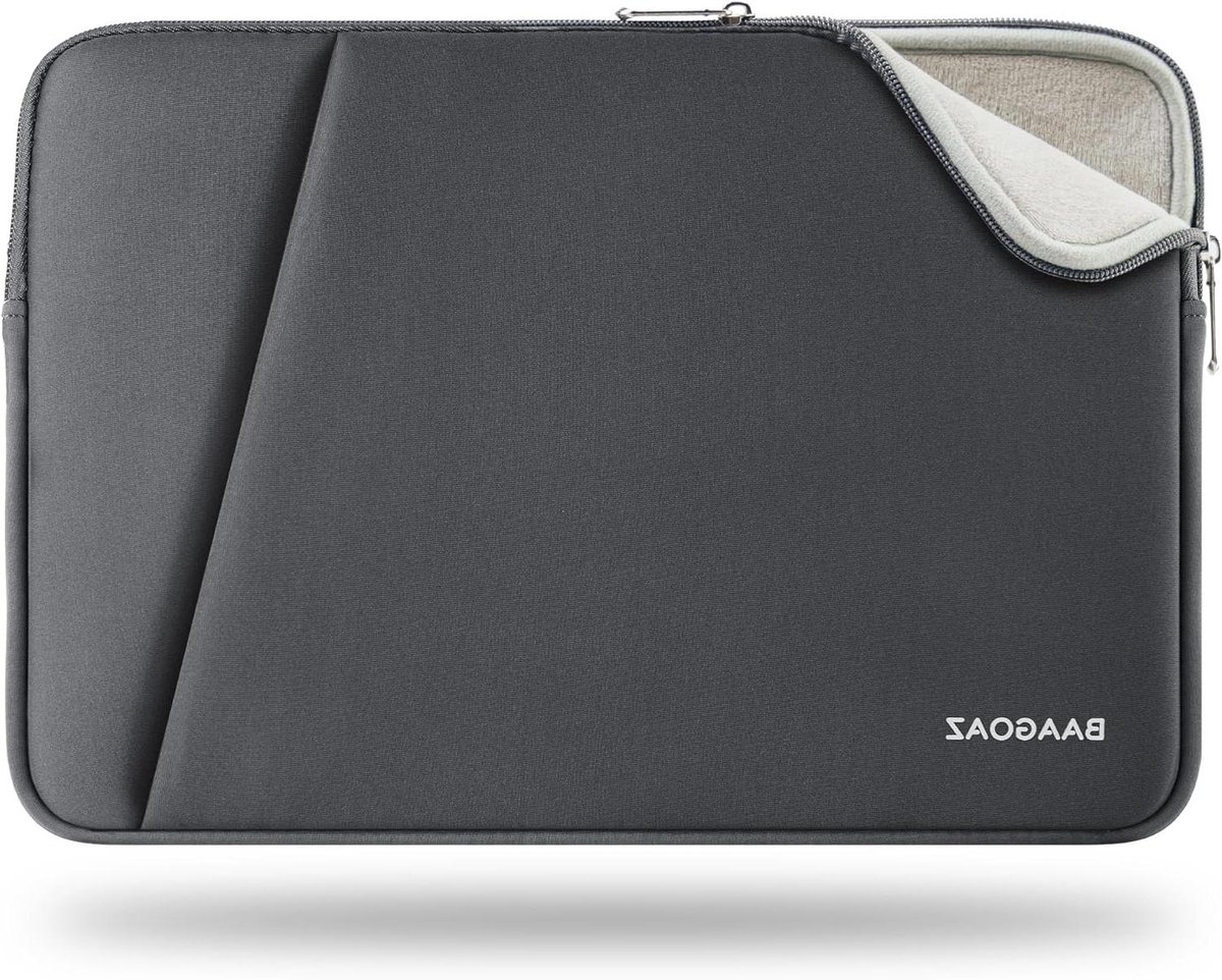 Laptop Sleeve - Notebook Tas - Veilige Opslag - Schokabsorberend - 16 Inch - Grijs