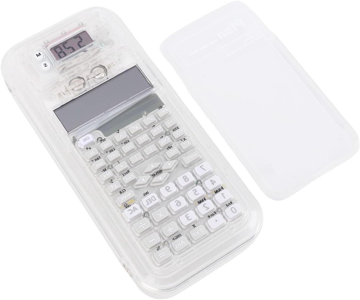Rekenmachine Etui - Opbergdoos - Studie Hulp - 240 Functies - 21 x 10 cm - Wit