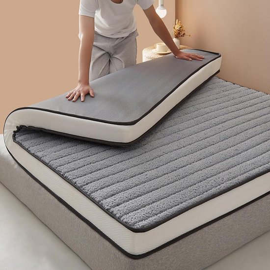 Opvouwbare Matras - Japanse Mat - Kamperen - Diamant Patroon - Volledige Maat - Blauw — afbeelding 4