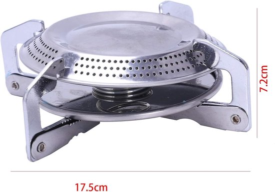 Camping Gasfornuis - Draagbare Kookbrander - Outdoor Koken - Opvouwbaar Lichtgewicht Ontwerp - 3500 Watt - Zilver — afbeelding 4