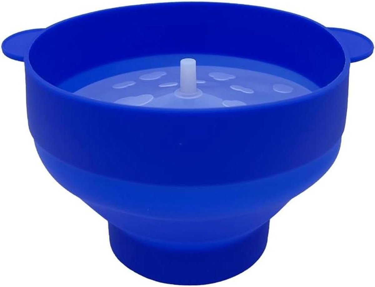 Popcorn Maker - Magnetron Emmer - Snacks Maken - Opvouwbaar Ontwerp - 24cm Breed - Donkerblauw