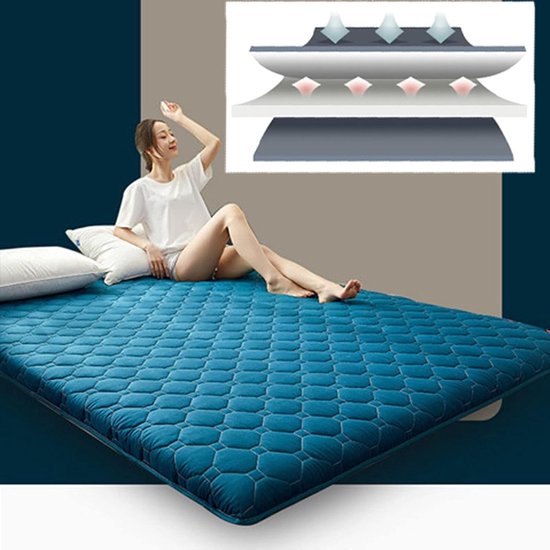 Tatami Futon Matras - Vloerbedding - Comfortabel Slapen - Verdikt en Inklapbaar - 150 x 200 cm - Licht — afbeelding 4