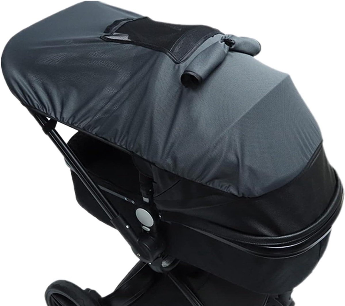 Kinderwagen Zonnedak - Wandelwagen Accessoire - Bescherming tegen zon - Wikkelgaas blokkeert zon - Universeel - Grijs