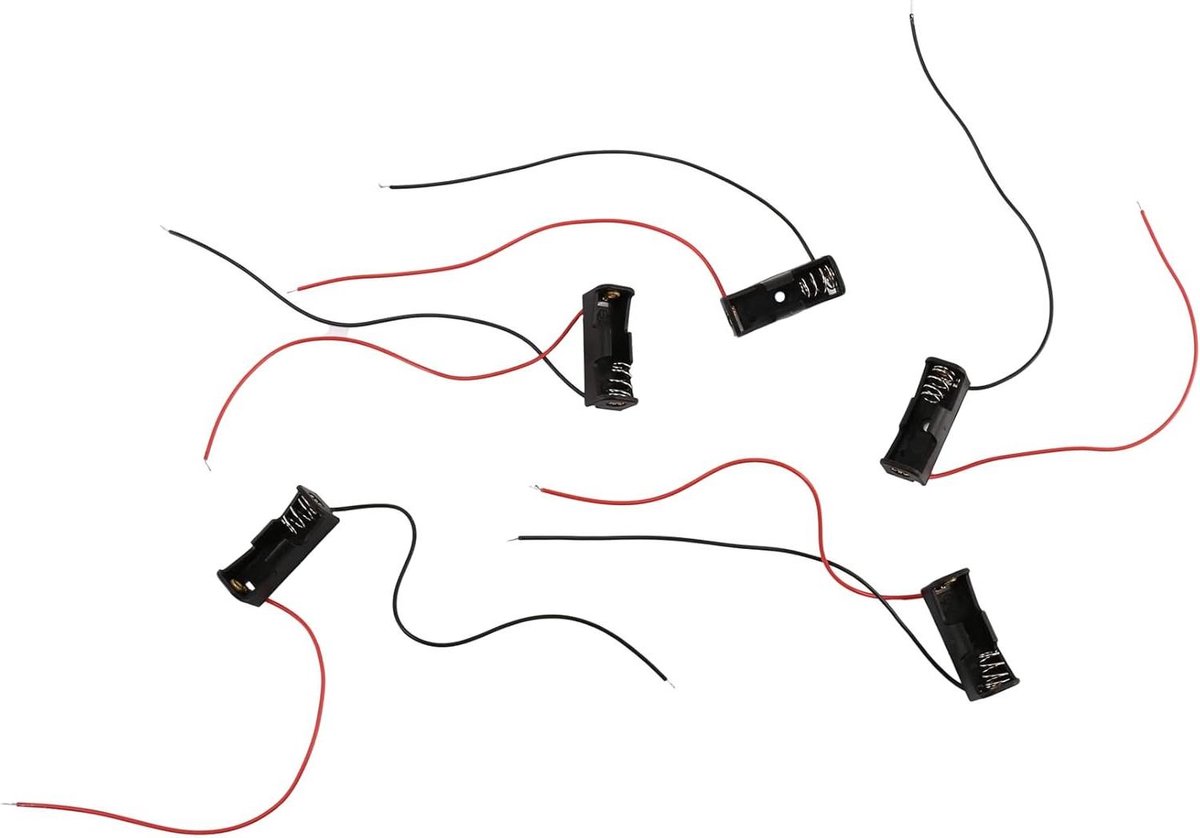 Batterijhouders - Batterij Clips - Apparaten Voeden - Compact Ontwerp - 5 Stuks - Zwart