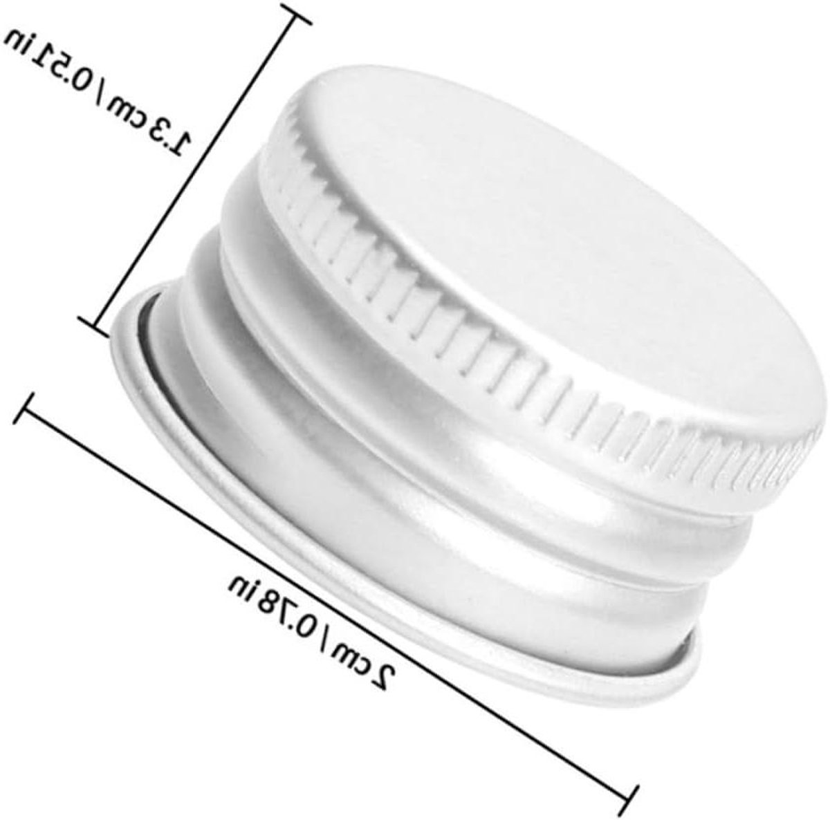 Mini Schroefdoppen - Fles Sluitingen - Opslag Flesjes - Lekvrij Ontwerp - 50 Stuks - Zilver