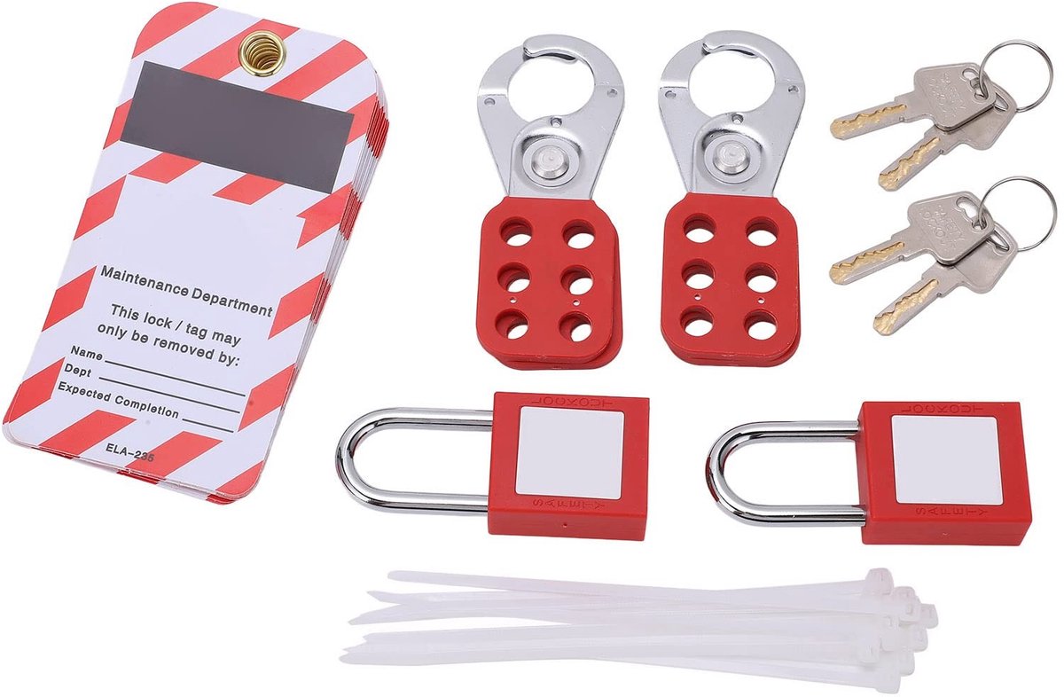 Dailygoods - Universele Elektrische Lockout Tagout Kit met Herbruikbare Tags en Hangslot