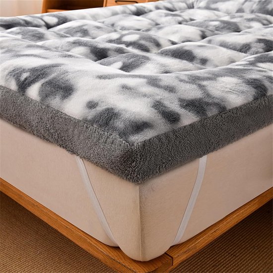 Opvouwbaar Matras - Logeerbed Vloer - Comfortabel Slapen - Ergonomische Ondersteuning - 10 cm Dik - Grijs — afbeelding 5