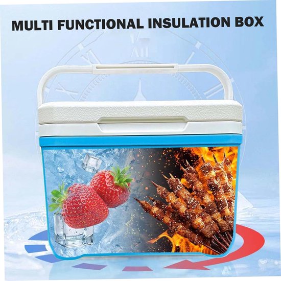Kleine Harde Koeler - Drankkoeler Ijsbox - Buitenactiviteiten Opslag - 24 Uur Koude Retentie - 6 Liter Capaciteit - Blauw — afbeelding 3