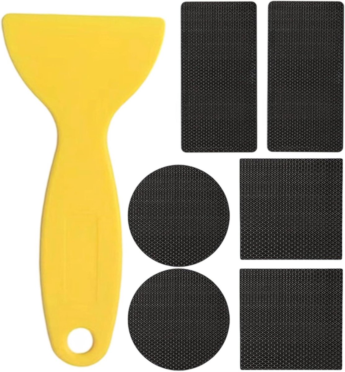 Trampoline Reparatie Set - Gaten Flicken - Speelplezier Behouden - Zelfklevend Materiaal - 7 Delig - Zwart