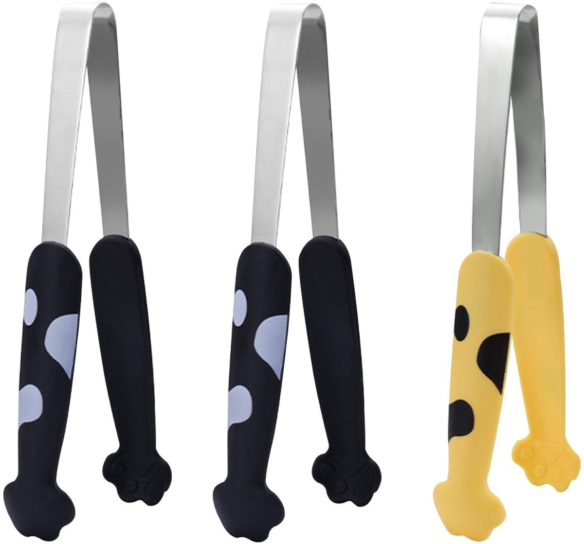 Dailygoods - Set van 3 Hittebestendige Keukentangen van Roestvrij Staal