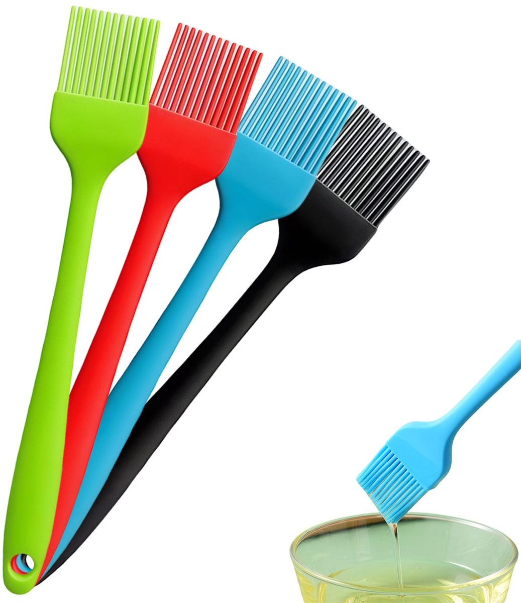 Dailygoods - Set van 4 Siliconen Keukenkwasten Hittebestendig tot 230°C