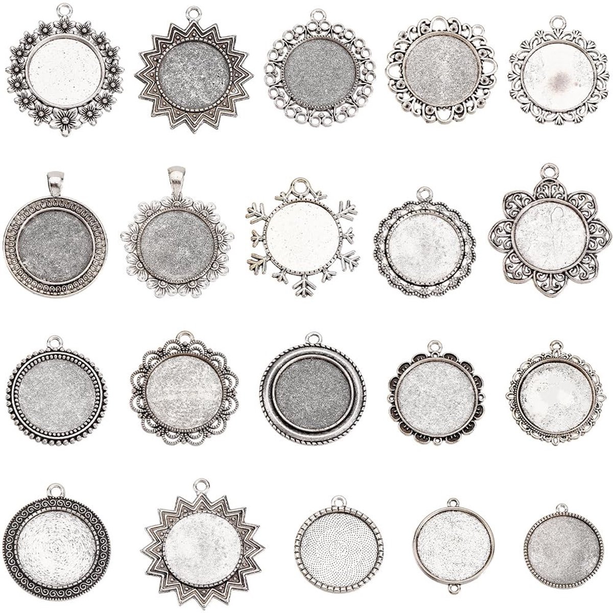 Dailygoods - 20 Stuks Lege Bezel Hanger Trays voor Sieraden Maken
