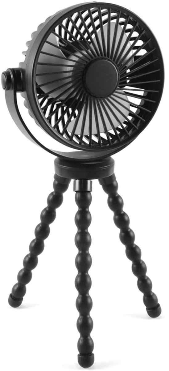 Dailygoods - Mini USB Ventilator met 4 Snelheden en Flexibel Statief